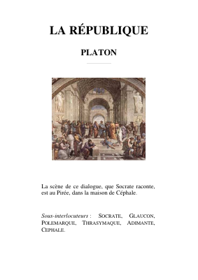 Couverture de Platon - La République - wikisource